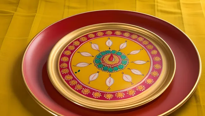 Murukku Offered to Gods in Rangoli Design