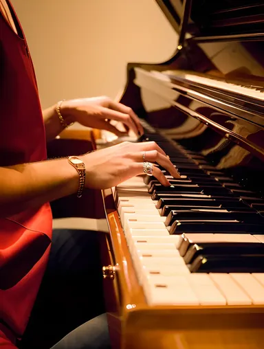 Musician Plays Instrument with Sweet Melody