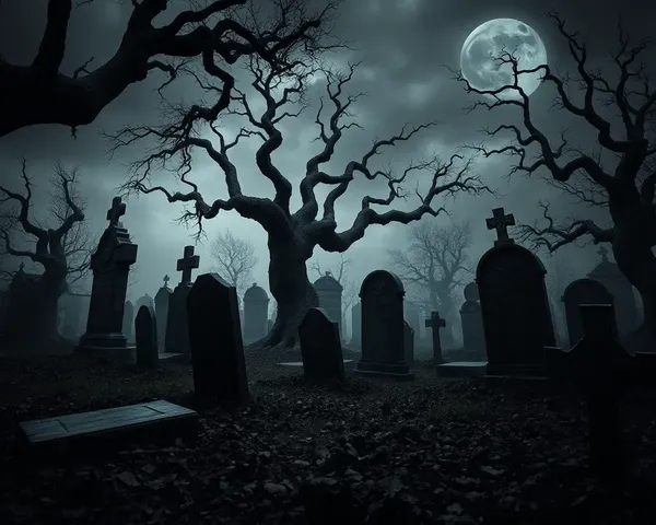 Mysterious Cemetery Vampire Wallpaper in 4K Resolution