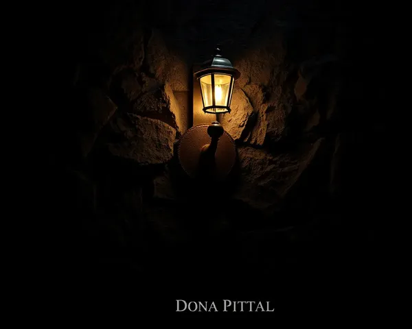 Mysterious Dona Pattal on Rustic Stone Wall with Moody Lighting
