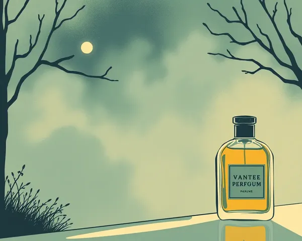 Mysterious Foggy Night with Vintage Perfume Bottle