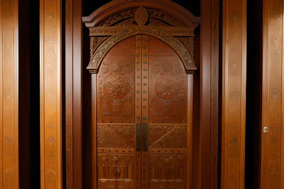 Mysterious yyyy Year Old Wooden Door