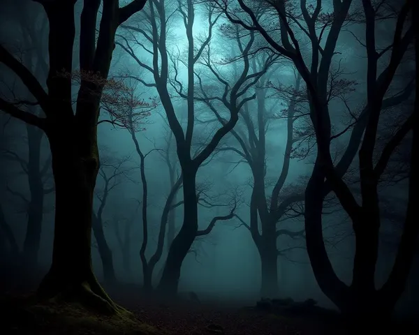 Mystical Forest with Dark Green and Purple 1280x720 Pixel Background