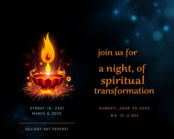 Mystical Mahashivratri Invitation with Fiery Shiva Linga