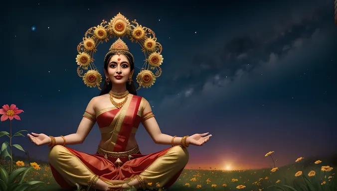 Mystical Nagavalli with Snake and Flower Bloom