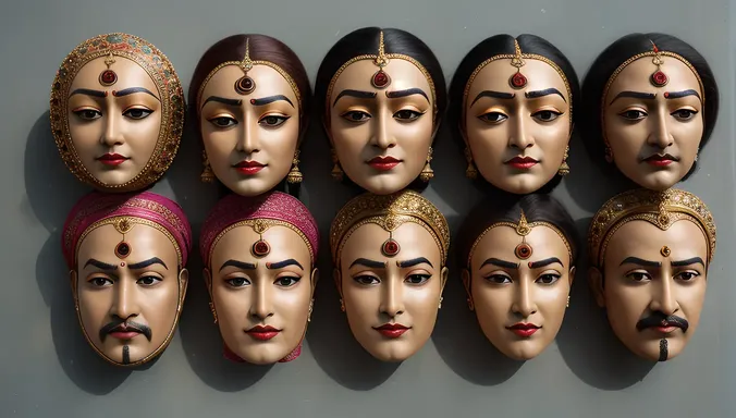 Nagaraja's Expressive Heads Gaze in Different Directions