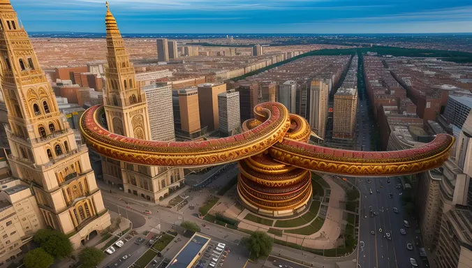 Nagaraja Protects City with Encompassing Coils
