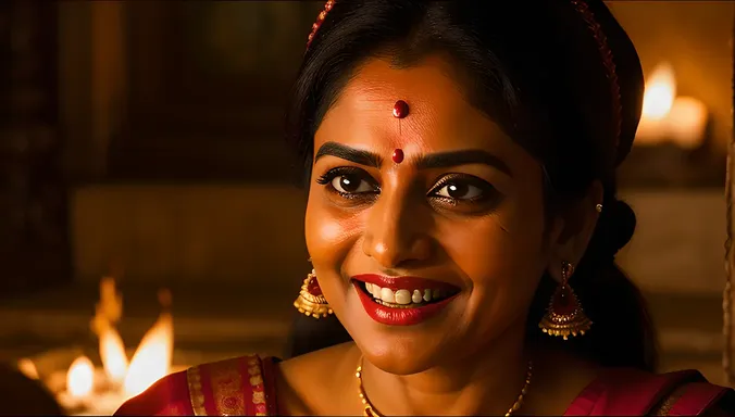 Nagavalli Possessed by Witch's Spirit with Red Eyes