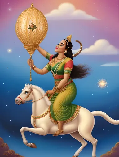 Nagavalli Riding Serpent through Starry Skies