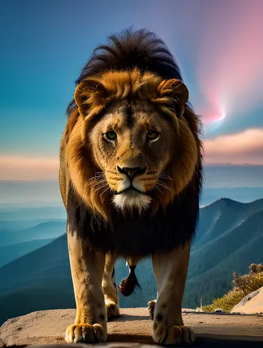 Narasimha Drawing Images: Majestic Mountain Peak Avatar