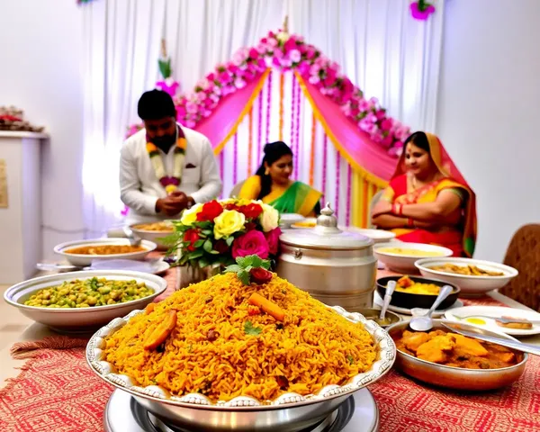 Naspathi-Based Biryani at Traditional Indian Wedding