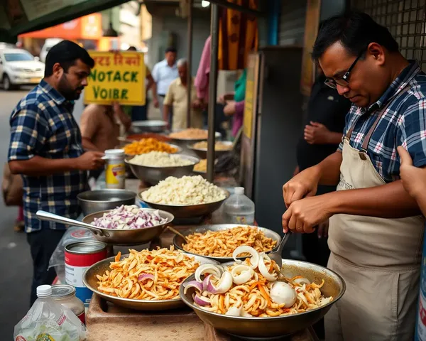 Naspathi Stir-Fry at Bustling Indian Street Food Stall
