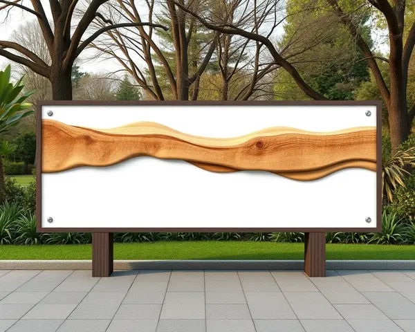Natural Design on Square Hoarding Board in Front of Park