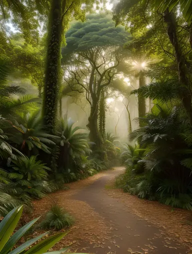 Natural Wallpaper for Windows 10: Exotic Jungle Landscape