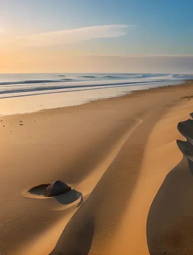 Natural Wallpaper for Windows 10: Peaceful Beach Scene Low Tide