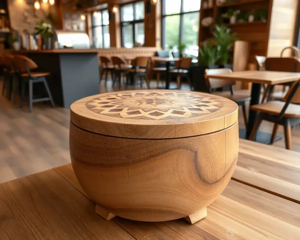Natural Wooden Uyyala with Inlay Work Design
