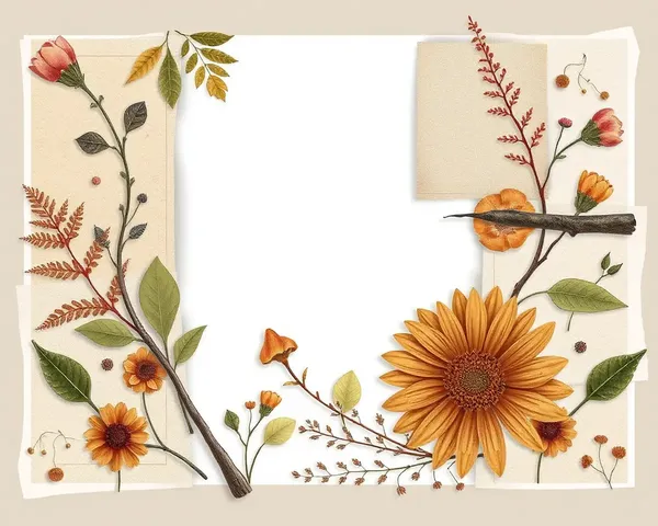 Nature-Inspired 12x18 Collage PSD with Botanical Illustrations and Earthy Colors