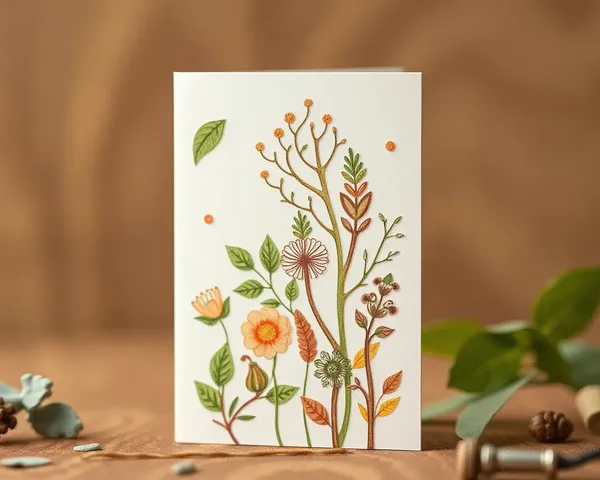 Nature-Inspired Udghatan Card with Watercolor Effect