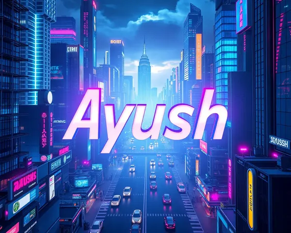 Neon **Ayush** in High-Tech City