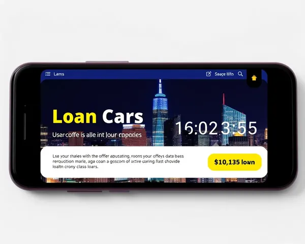 Neon Cityscape Loan Offer with Countdown Timer on Phone Home