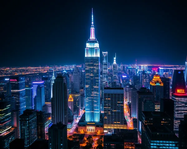 Neon Cityscape at Night on 12x36 HD Background