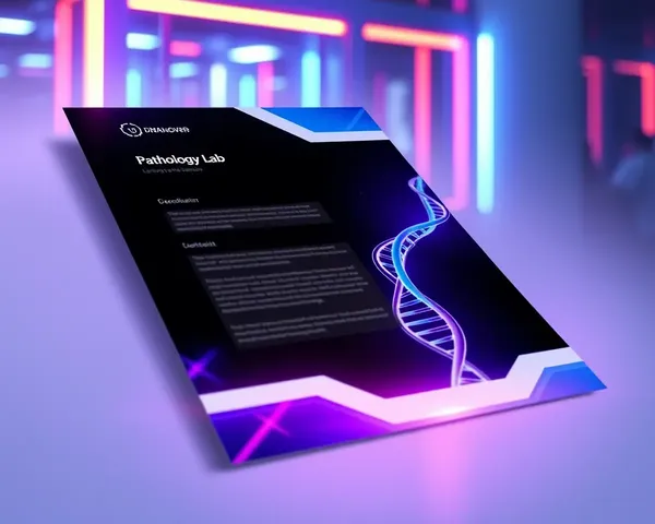 Neon DNA Helix on Futuristic Lab Letterhead Design