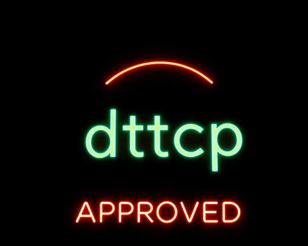 Neon Glow DTCP-Approved Logo on Dark Background PNG