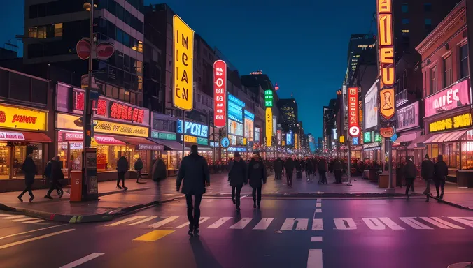 Neon Glow Zzzzz-Induces Drowsy City Streets