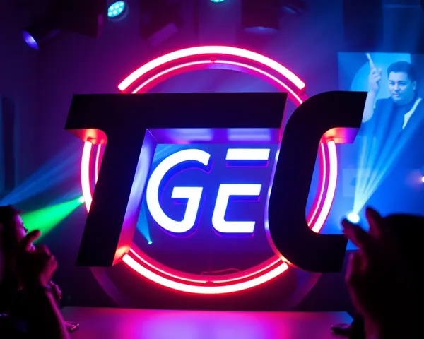 Neon Gtec Logo for Nightclub or Event
