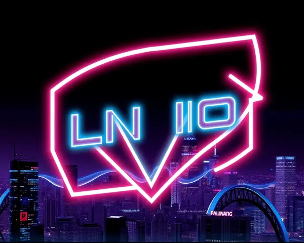 Neon Lit Vande Mataram Logo with Futuristic Cityscape