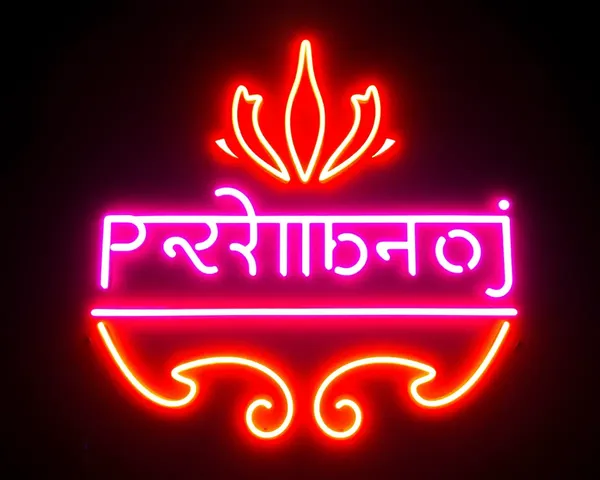 Neon Pritibhoj Logo for Nighttime Promotions