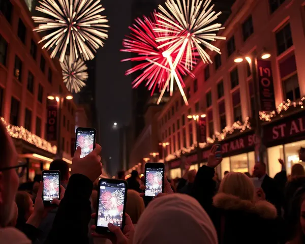 New Year's Eve City Street Scene with iPhone Photos