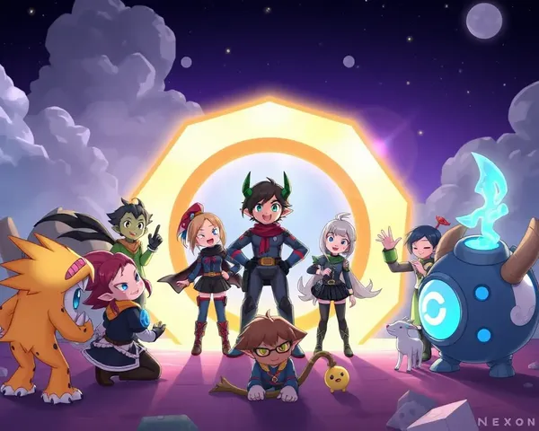 Nexon Characters Gather Around Glowing Portal for Adventure