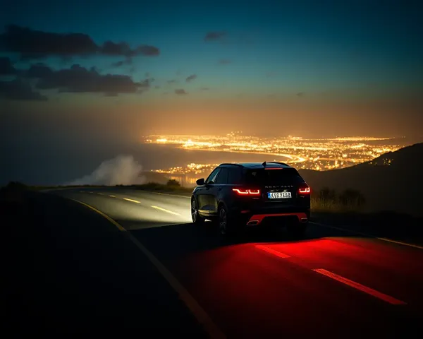 Nighttime Coastal Drive Range Rover Velar Adventure