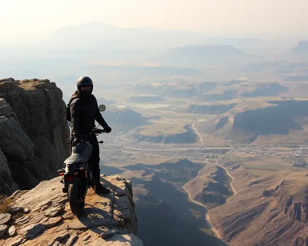 Ninja H2R Stands on Cliff with Vast Landscape Freedom