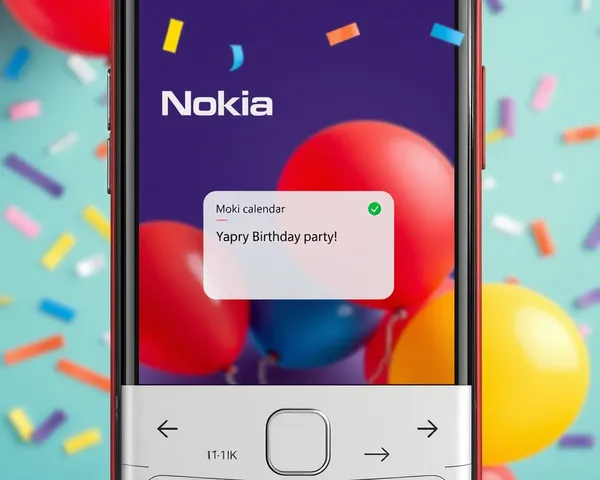Nokia Notification Shade: Birthday Party Reminder