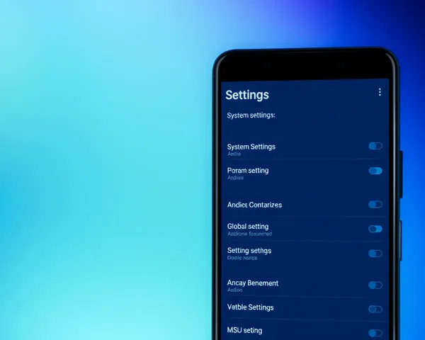 Nokia Settings Menu: Subtle Gradient Background