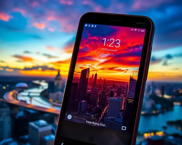 Nokia Wallpaper HD: Vibrant Cityscape at Sunset