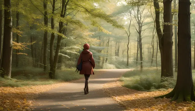 Nude Anime Figure Walks Through Tangled Forest Hair
