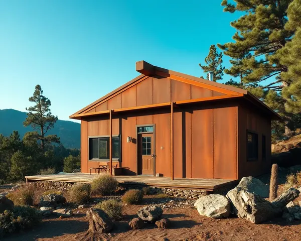 Off-Grid Cabin with Corten Steel Exterior