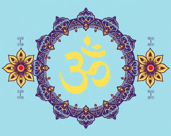 Om Shanti Logo PNG with Calming Blue Background Designs