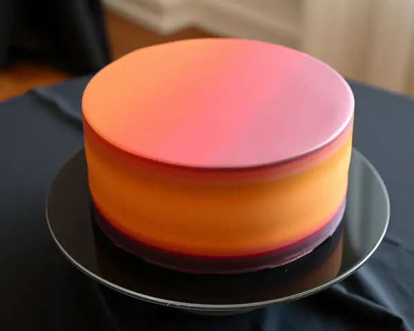 Ombre Plum Cake with Elegant Black Tablecloth
