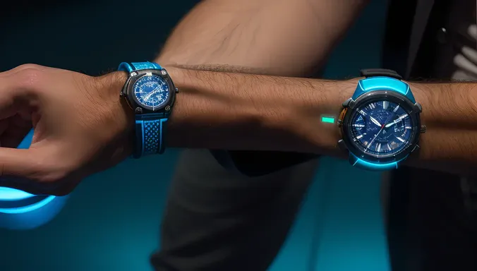 Omnitrix Device Glows with Intricate Details on Ben's Wrist