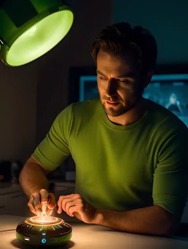 Omnitrix Glows with Energy for Alien Transformation