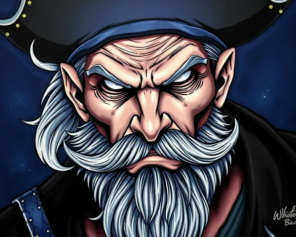 One Piece Whitebeard's Intense Facial Portrait