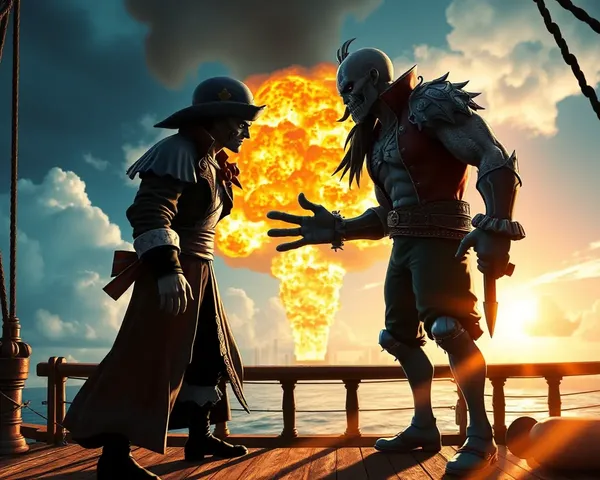 One Piece Whitebeard vs Akainu Epic Battle
