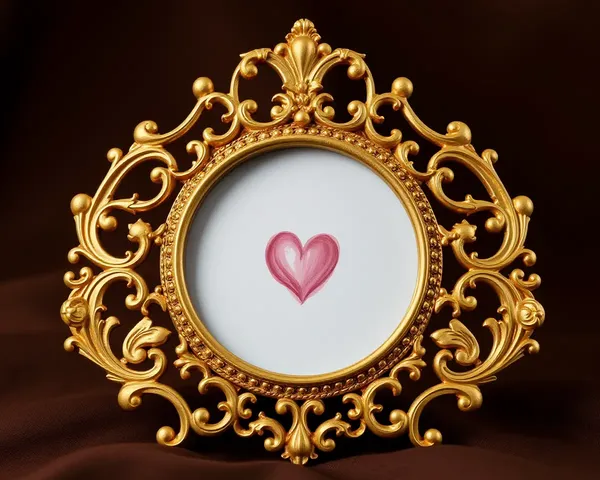 Ornate Gold Frame Elevates 1st Anniversary Photo to Luxury