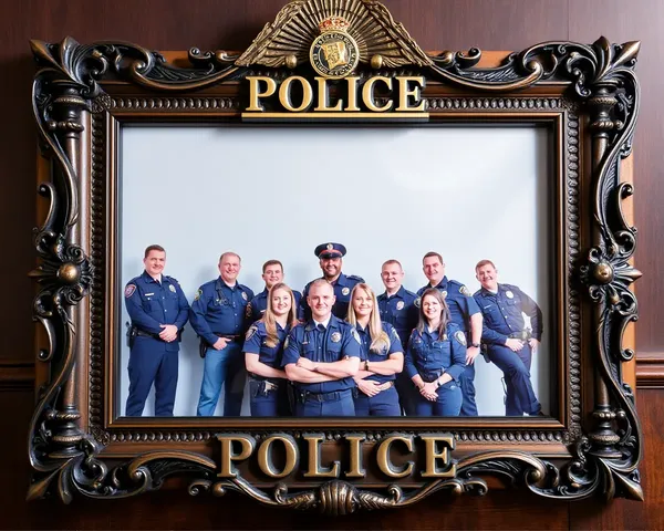 Ornate Police Photo Frame for Group Photo Display