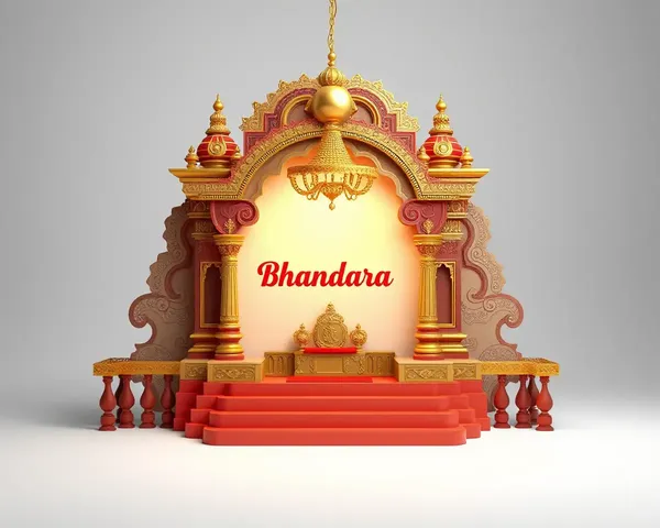 Ornate Temple Design on 3D Bhandara Invitation Card.