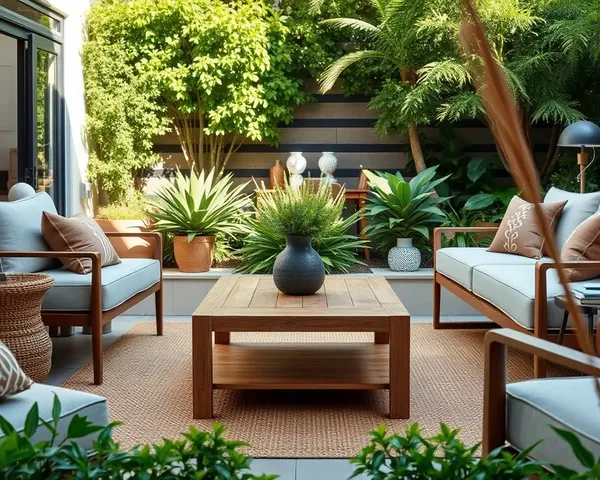 Outdoor Farnichar Tebal Coffee Table Garden Seating Design